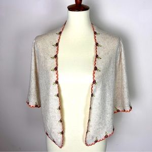 Anthropologie Knitted & Knotted Cardigan Sweater Shrug Bolero Size Medium